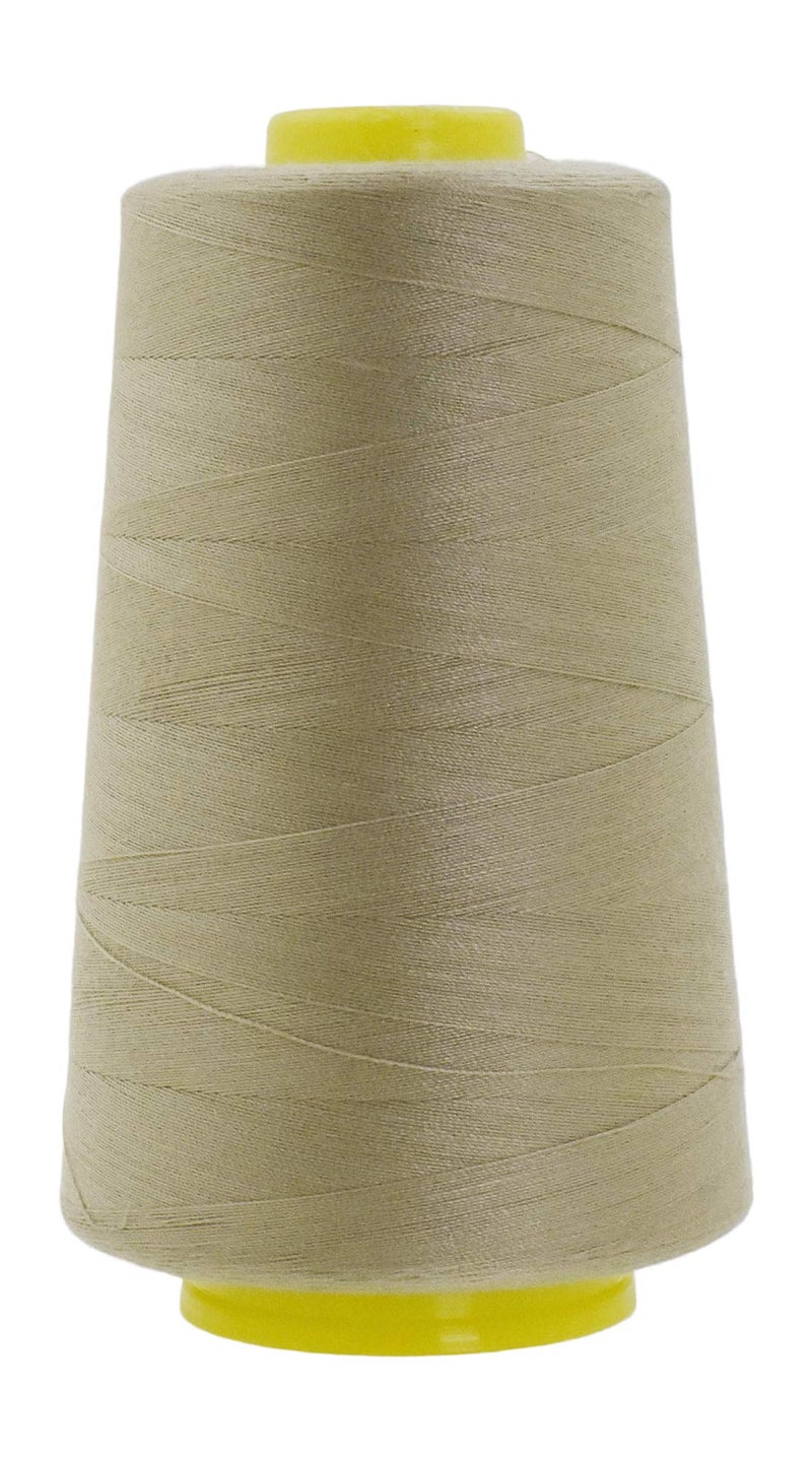 Mandala Crafts 4 Pack of Serger Threads Cones Spools - 40S/2 24000 Yards Polyester Beige Threads for Sergers Machine and Overlock Quilting Sewing Machine - Image 2